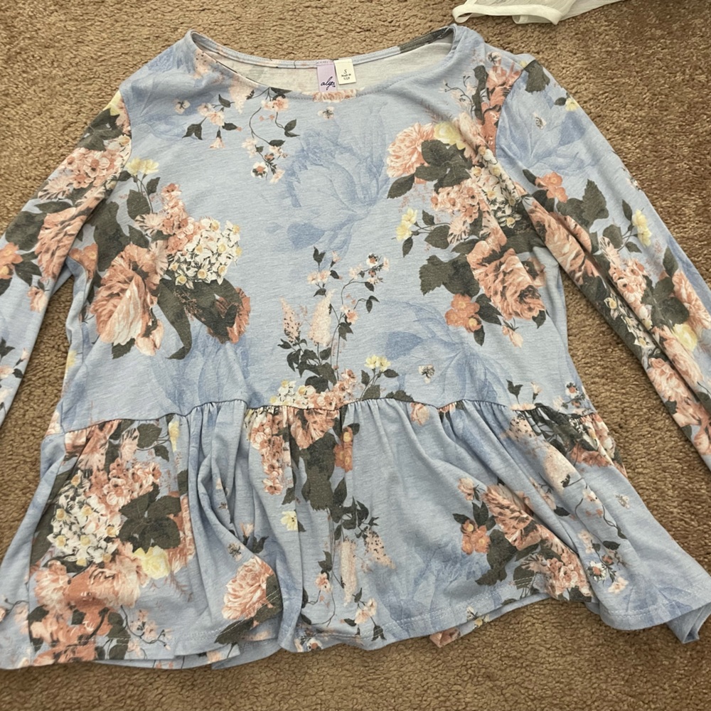 Francesca’s floral shirt
